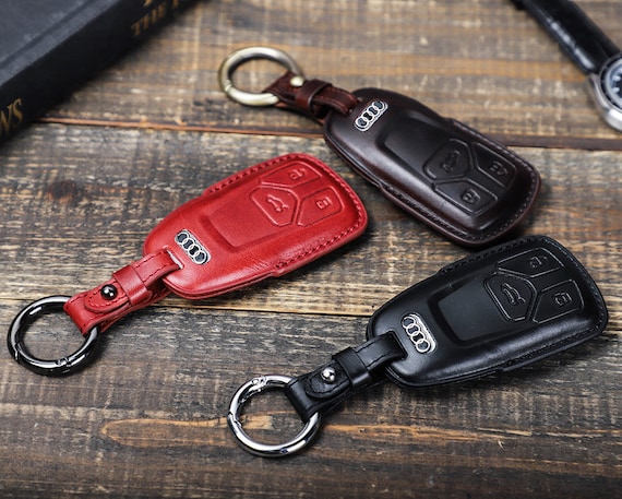 Audi Schlüsseletui, Audi Autoschlüssel Fob Serie, Leder Autoschlüssel Halter,  Schlüssel Tasche Geschenk Männer Frauen, personalisierte handgemachte  Autoschlüssel Fall - .de