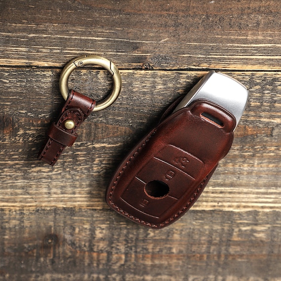 Mercedes Benz Autoschlüssel Etui, Leder Autoschlüssel Abdeckung Accessoire,  Schlüsselbund Etui für Mercedes Benz Glk 350, Crafted Smart Key Case -  .de