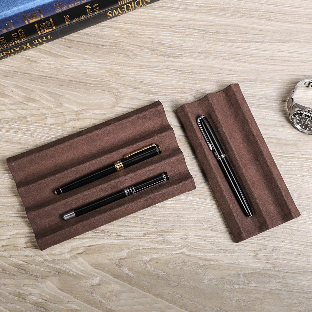 Fountain Pen Tray, Pen Tray Leather, 3 2 1 Pen Rest Holder, Valet Tray, Office Stationery Desk