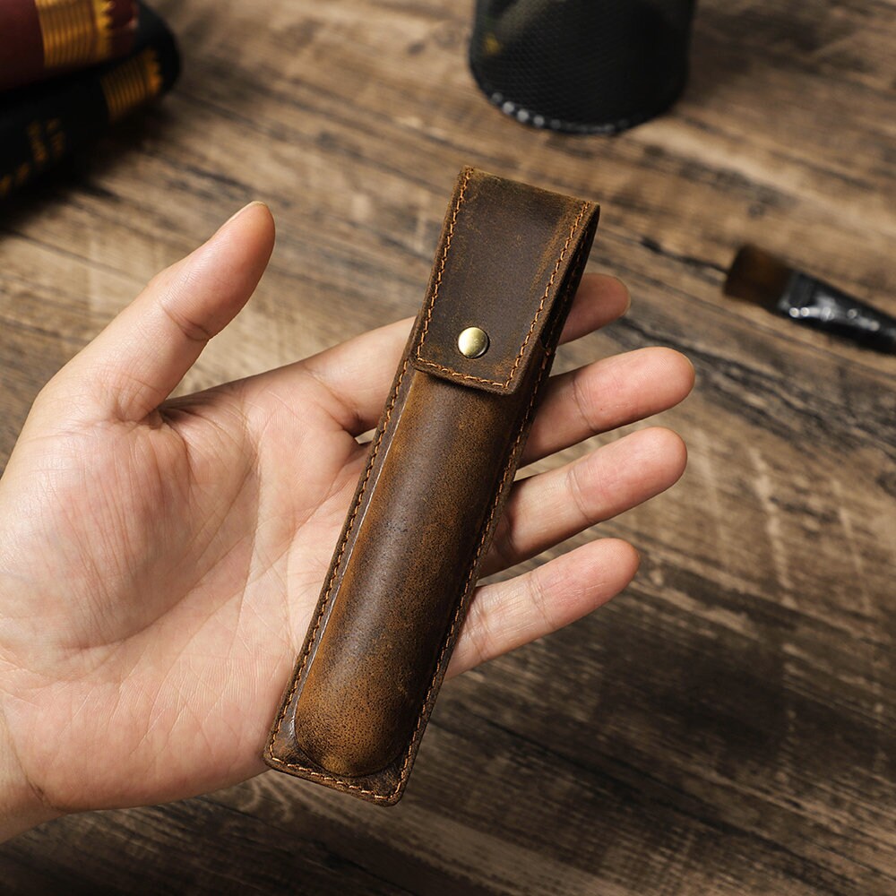 Vintage Leather Pen Case - Unique vintage gifts for writers –  CharliesTopDrawer