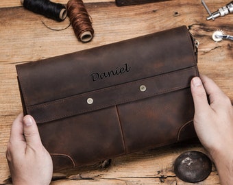 leather clutch for men