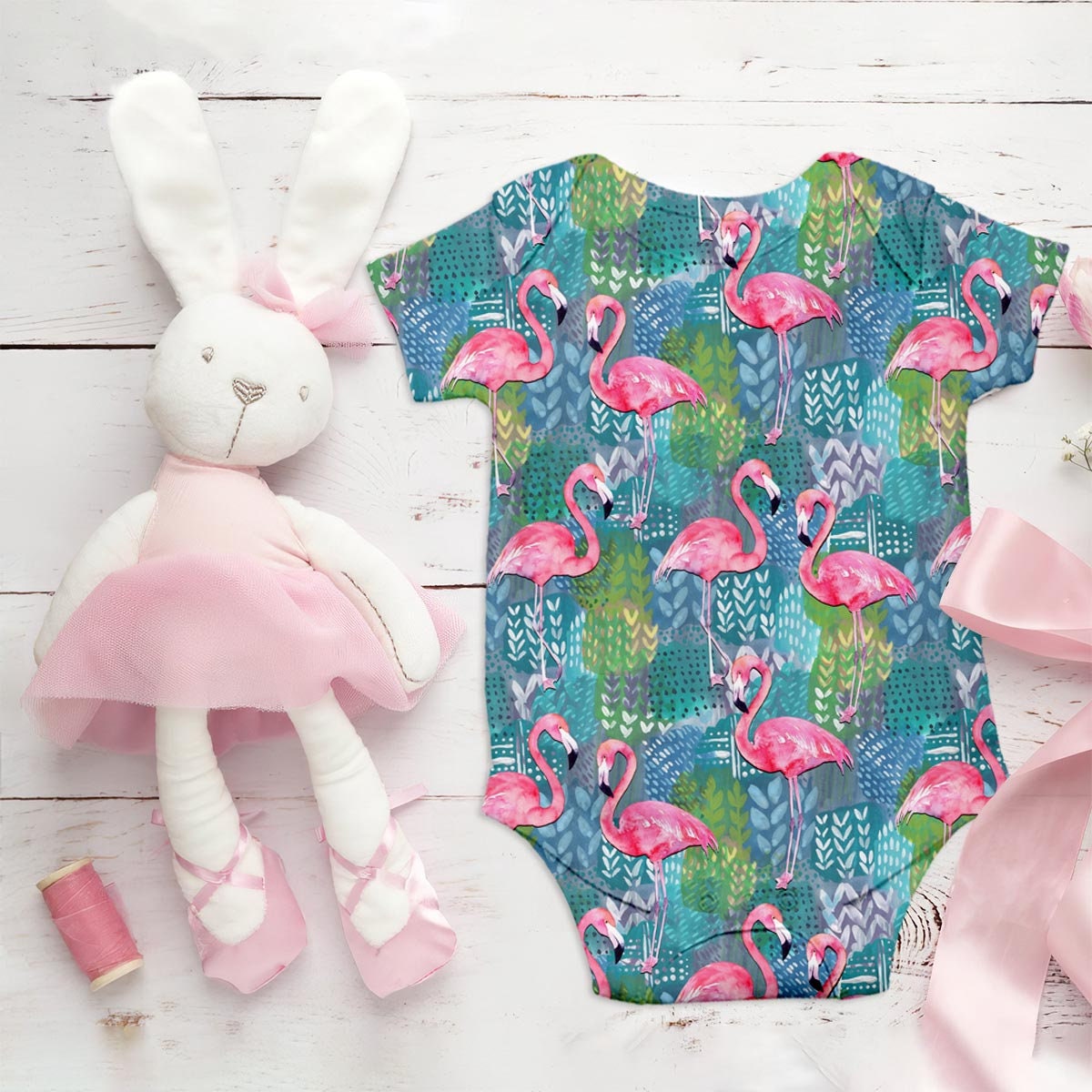 Flamingo Sitting Style Onesie Toddler Shirt Baby Clothes Etsy