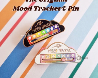 The Original Mood Tracker Sliding Enamel Pin, Interactive Enamel Pins, Viral Tiktok Meme, Mental Health, Gift for Introverts, Non Verbal