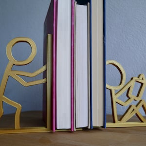 Sujetalibros originales con forma de hombrecitos - Un par de sujetalibros - Pequeños y reflexivos - Divertidos - Regalo para buzón - Cumpleaños - Libro - Lectura - Ilusión