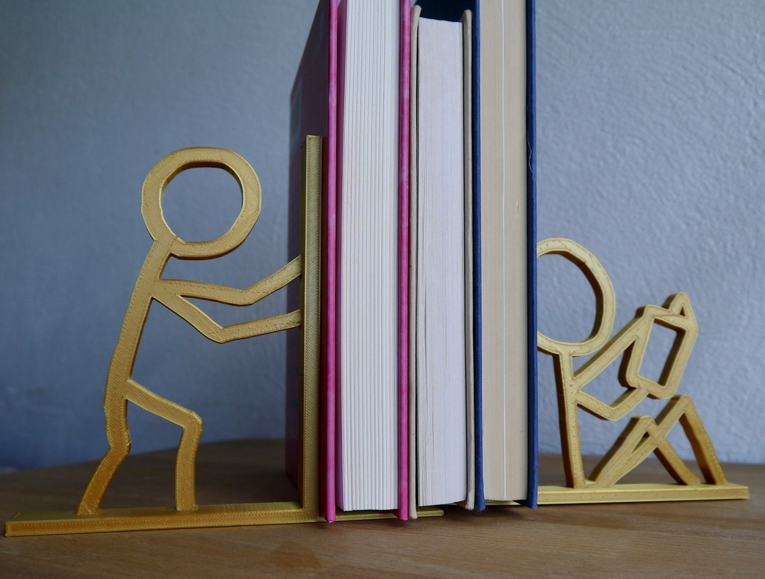 Stick Figure Bookends - 3D Printed PLA, Fun Book Lover Gift - Etsy Canada