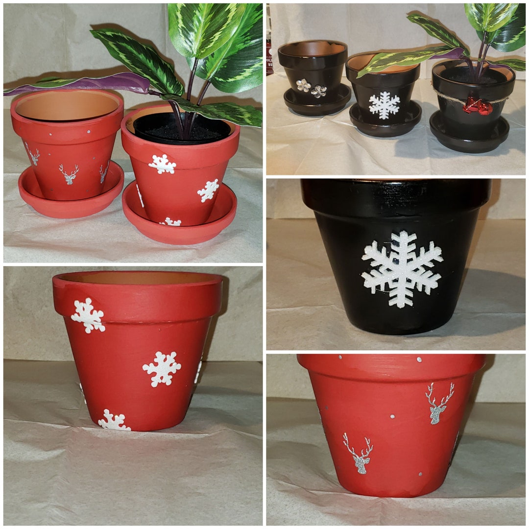 Holiday Plant Pots Etsy