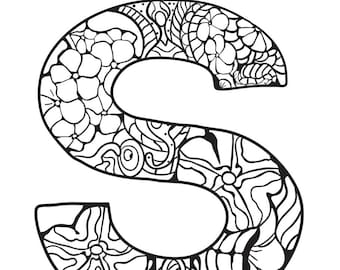 zentangle alphabet etsy
