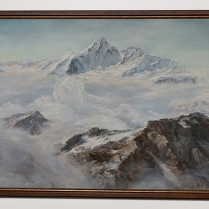 Grossglockner in the fog Oil on canvas