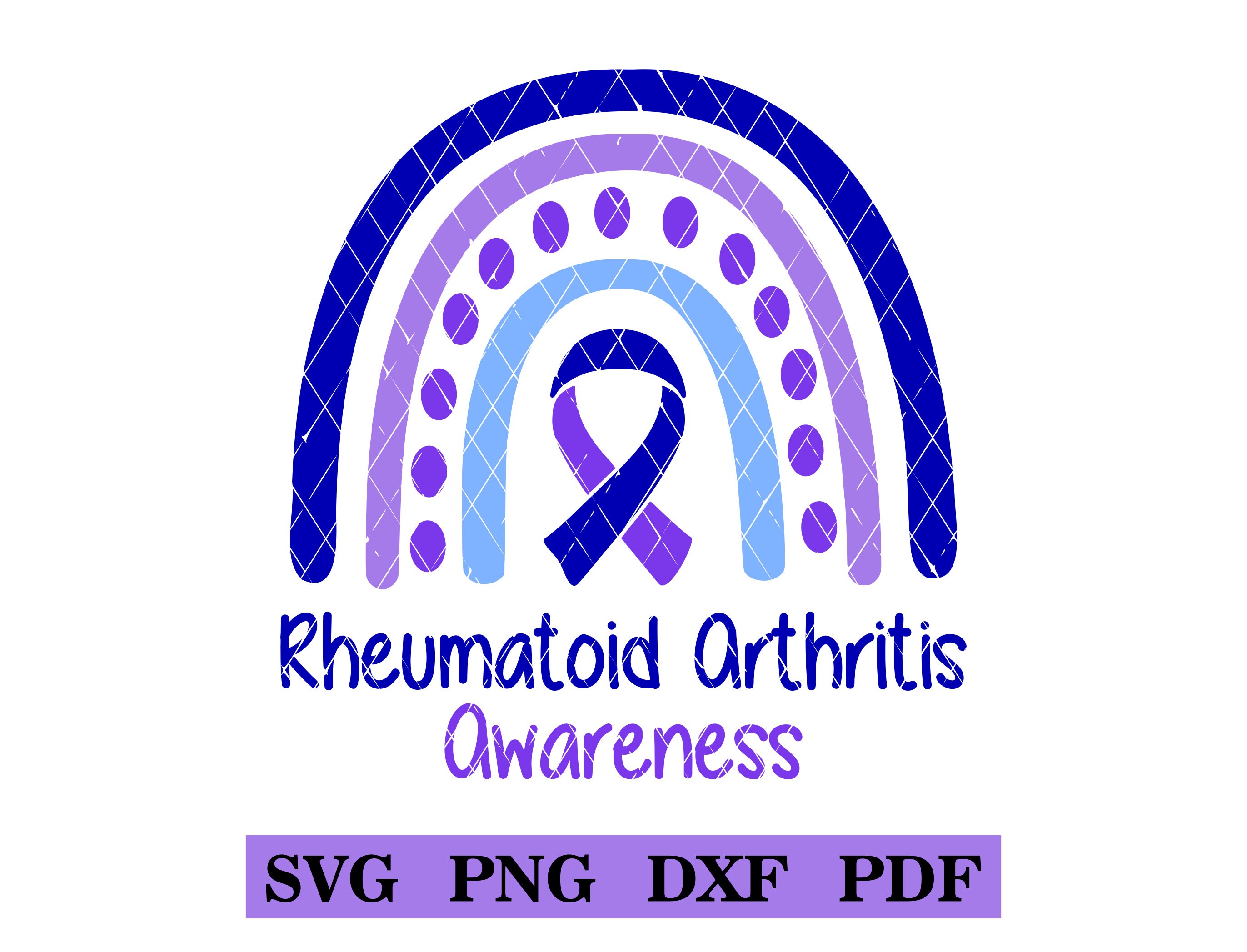 Rheumatoid Arthritis Awareness Rainbow, SVG, PNG, Tshirt Design