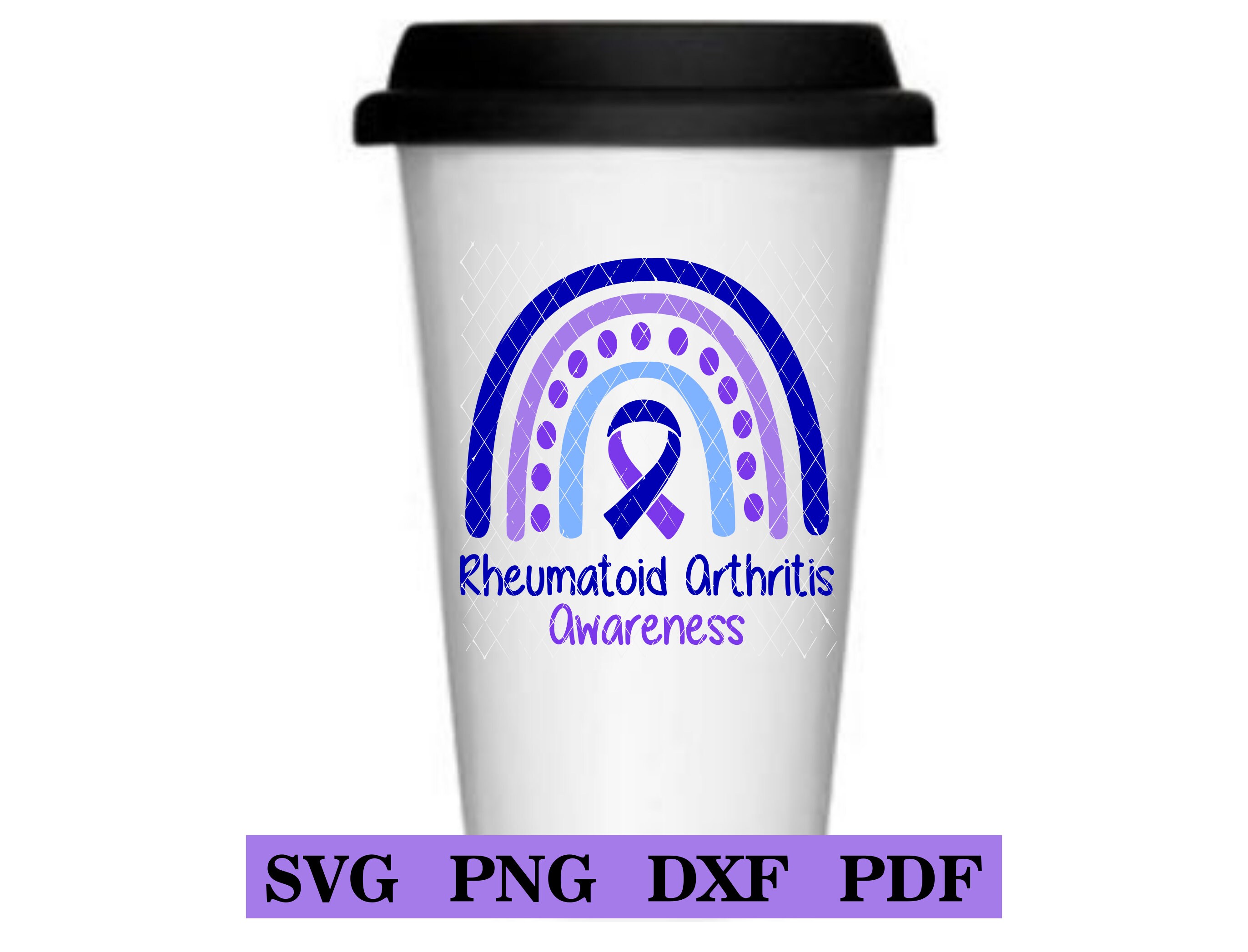 Rheumatoid Arthritis Awareness Rainbow, SVG, PNG, Tshirt Design