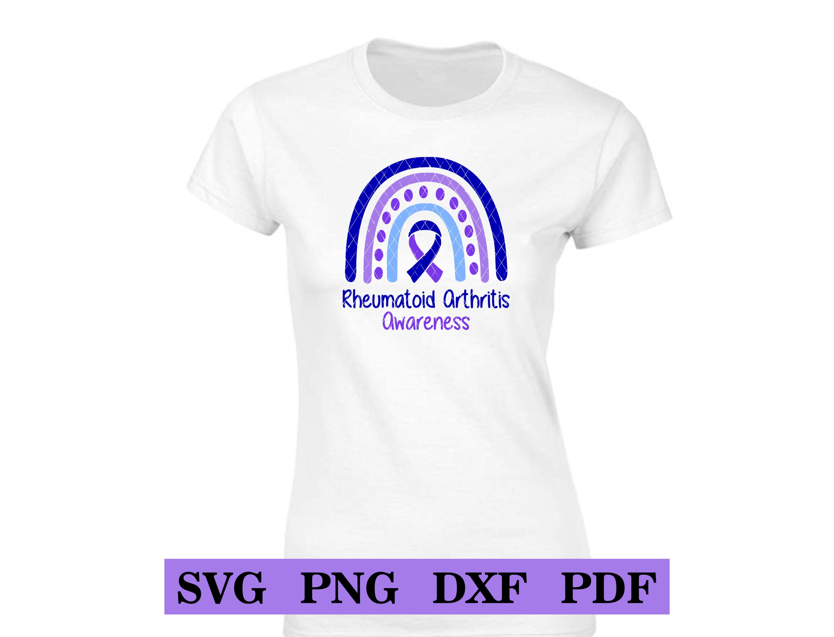 Rheumatoid Arthritis Awareness Rainbow, SVG, PNG, Tshirt Design