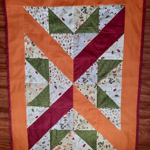 Patchwork blanket, playmat, children&#39;s blanket, 100 x 73 cm