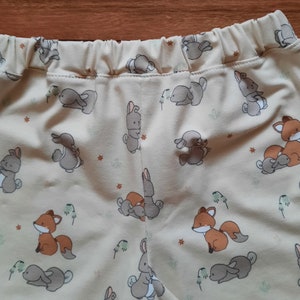 Kinder-Schlafanzug, Shorty, Kurzarm, Jersey, in 2 Größen, Motiv Fuchs u. Hase Bild 9