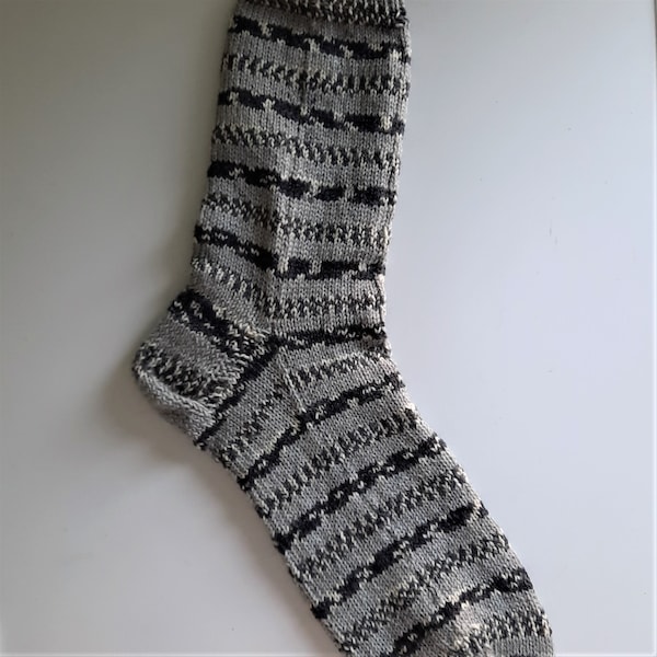 Handgestrickte Socken Größe 42/43. Unikat