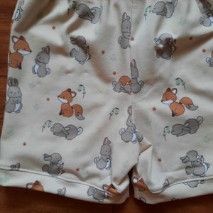 Kinder-Schlafanzug, Shorty, Kurzarm, Jersey, in 2 Größen, Motiv Fuchs u. Hase Bild 8