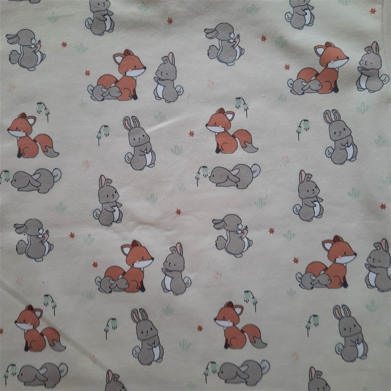 Kinder-Schlafanzug, Shorty, Kurzarm, Jersey, in 2 Größen, Motiv Fuchs u. Hase Bild 6