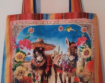 Shopper &quot;Mexico&quot; made of 100% cotton canvas, beach bag, tote bag