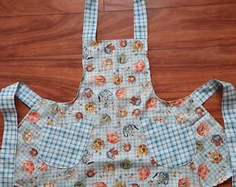 Funny children's apron with bear motifs, cooking apron, in 3 sizes, own production