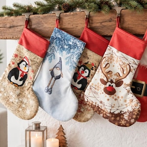 Santa Claus gift socks in 6 designs