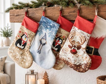 Santa Claus gift socks in 6 designs