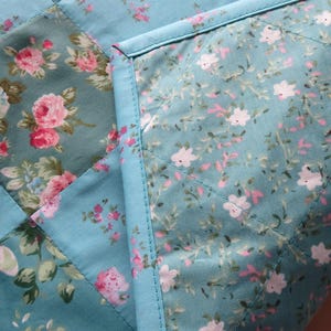 Patchwork tafelloper, rechthoekig, 39 x 103 cm, handgemaakt, uniek stuk afbeelding 9