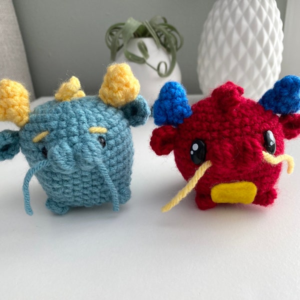 Crochet Dragon Plush, Cute Desk Buddy, Amigurumi Dragon Plushie, Kawaii Room Decor, Year of the Dragon Gift