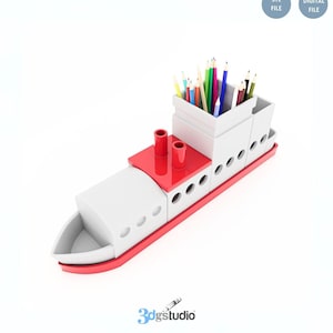 Shipping Pen Holder 3D Stl Files, Stl File 3d Printing, Office 3D Print File