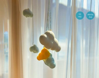 Nubes colgantes, archivo Stl para impresión 3D, archivo Stl para impresión 3D, modelo para impresión 3D