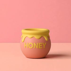 Honey Jar STL File, Honey Pot Container Model, 3D Printable Decor