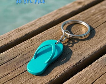 Flip Flop Keychain 3D Print Stl File, Keychain Print Files