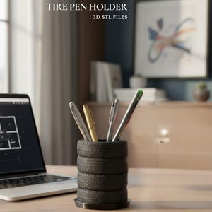 Tire Pen Holder 3D Print Files