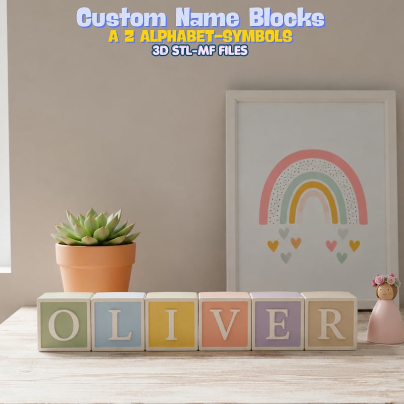 Baby Name Blocks 3d Printed - Etsy