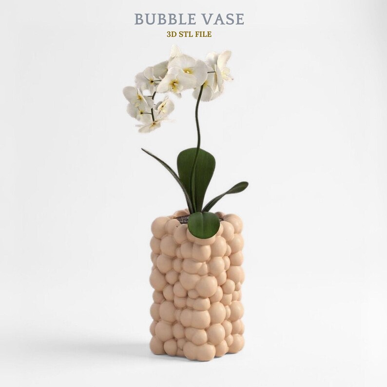 Bubble Vase STL File, 3D Printer Files (Digital Download) image 3