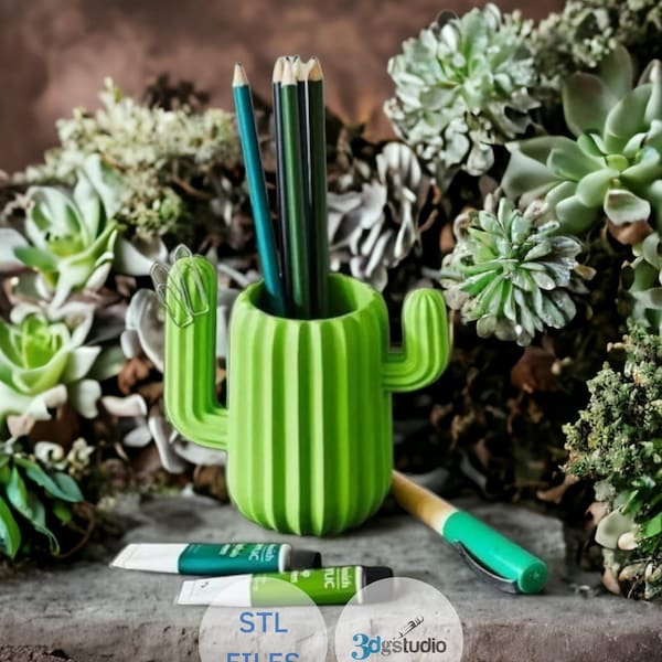 3D Print File, Cactus Holder, Stl File 3d Printing, Cactus Stl Files