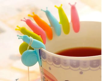 Porta bolsitas de té con forma de caracol, impresión 3D con archivos STL, decoración del hogar