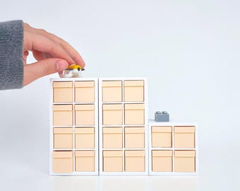 Miniaturas de Prateleiras Ikea em 3D (Arquivos STL) para Casa de Bonecas (Download Digital)