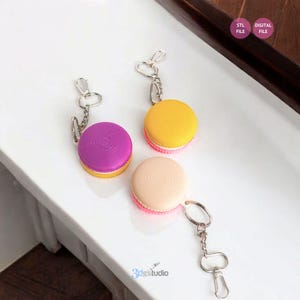 Macaron Keychain 3D Stl File, Stl File 3d Printing, Keychain Print ...
