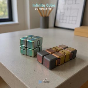 Infinity Cube 3D Stl Files, 3D Cube Toy Print Files