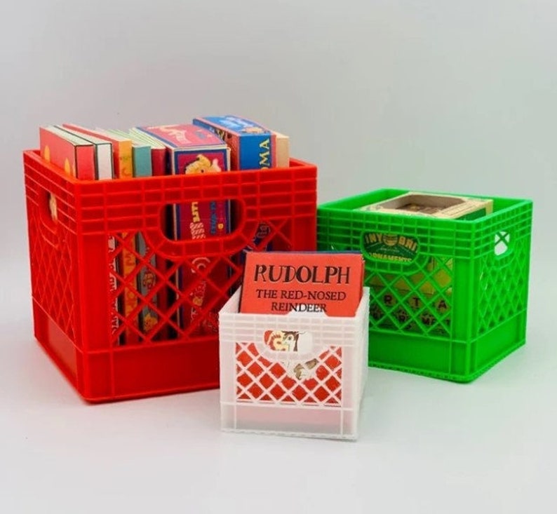 Mini Milk Crate 3D Stl File Stl Files for 3D Printers 3D Etsy