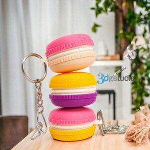 Macaron Keychain 3D Stl File, Stl File 3d Printing, Keychain Print ...