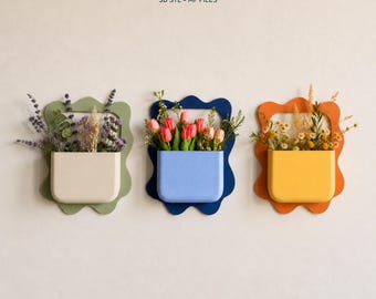 Boho Wall Planter 3D Print Files, Instant Download (STL, MF)