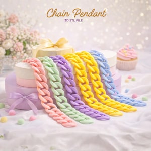 Kettenanhänger Stl-Datei, 3D-Druck Stl-Datei, 3D-Druck-Anhänger-Dateien, Schmuckzubehör