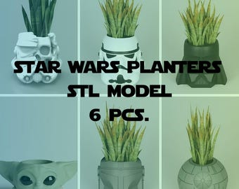 Star Wars Planter 3D Stl Pack, 3D Printable Bundle Files