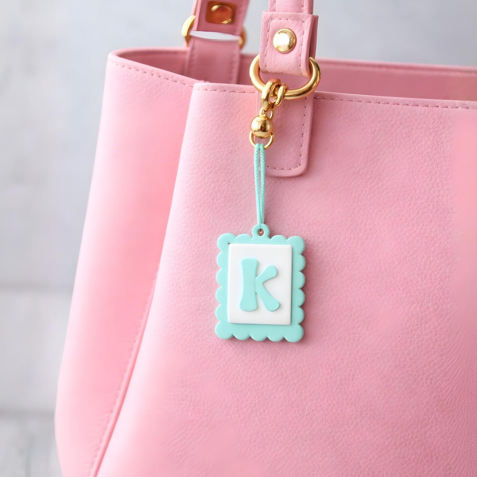 Mf Key Chain Initial Keychain 3D STL-MF Files, Scalloped Letter Bag Charm, 3D ...