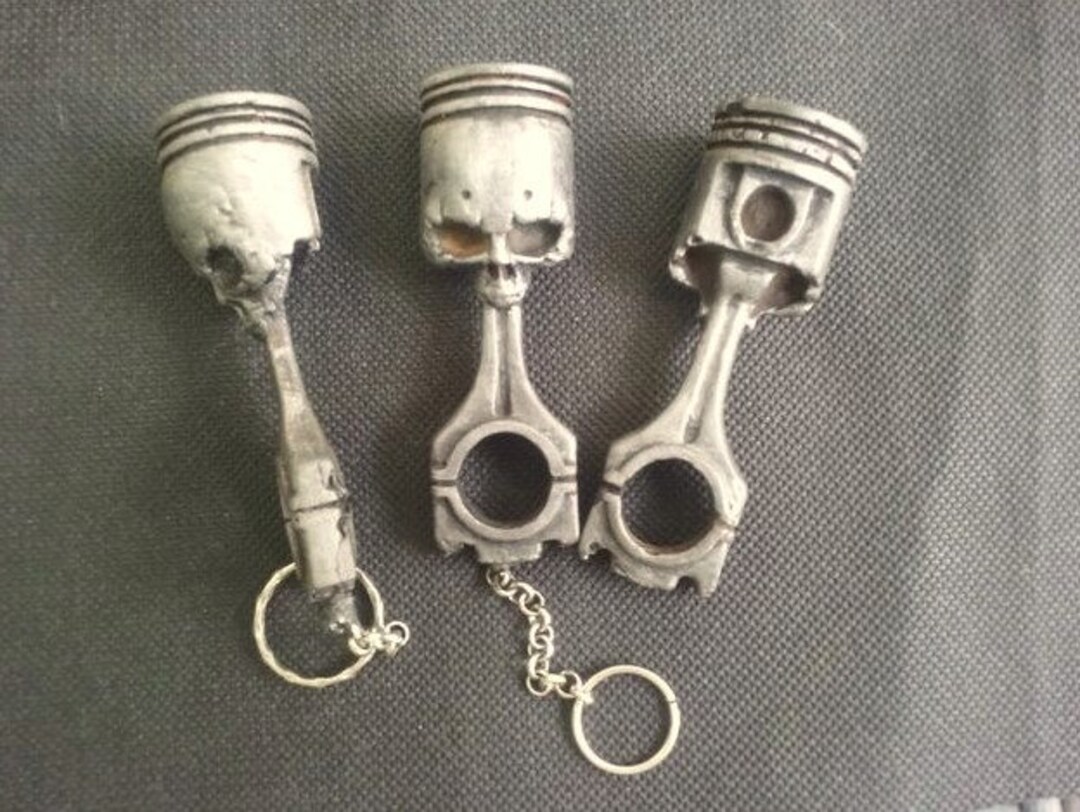 Skull Piston Keychain 3D Print Stl File 3D (Download Now) Etsy