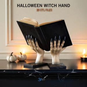 Witch Hand 3D Stl Files, 3D Halloween Print Files, Gothic Themed Printable Models