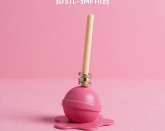 Lollipop Earring Holder 3D Print Stl File, Stl File 3d Printing, Jewelry Stand 3D Printable Model