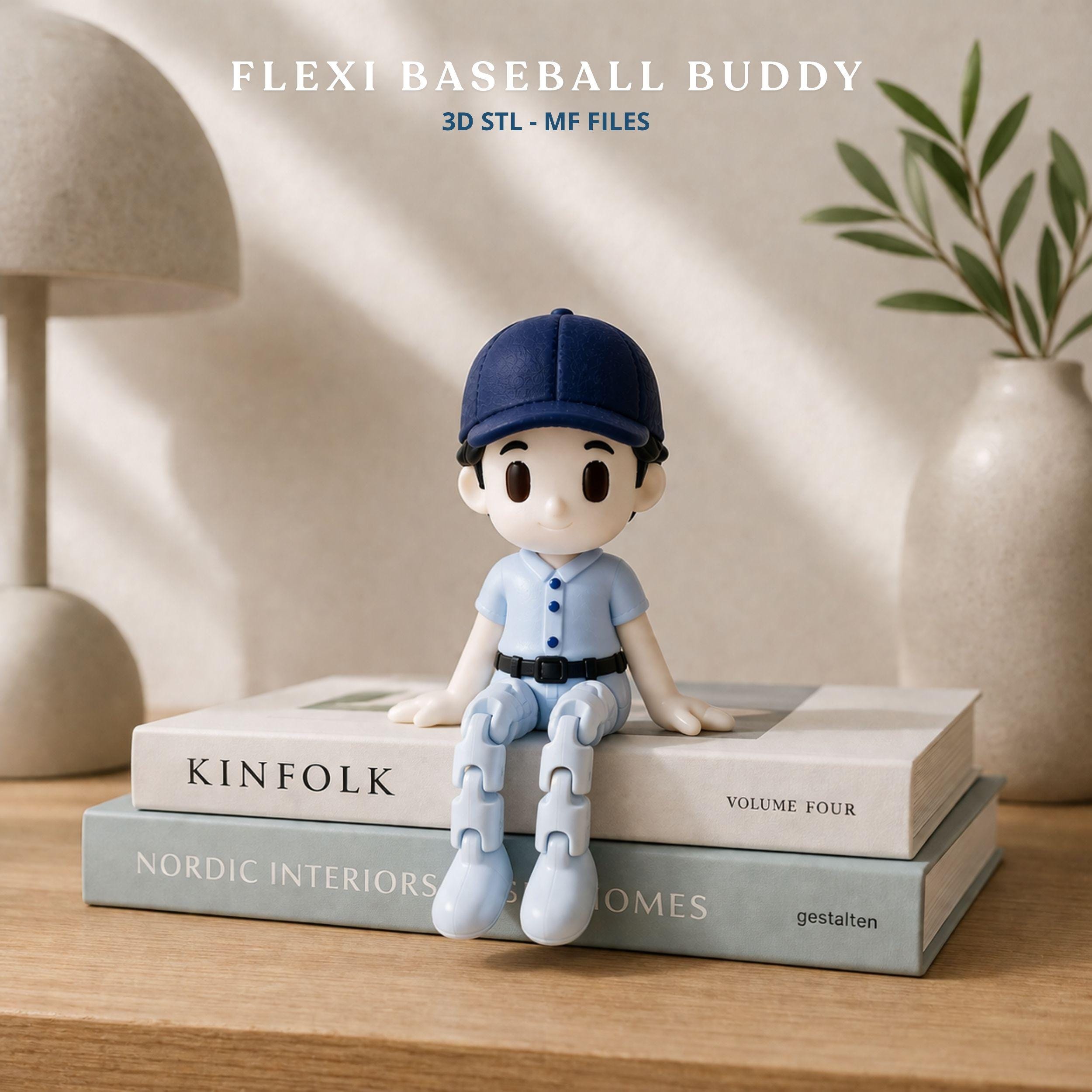 Flexi Baseball Buddy STL File, Chibi Articulated Toy, 3D Printable ...