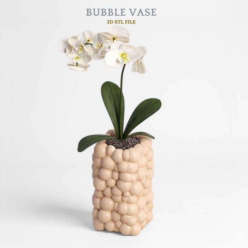 Bubble Vase STL File, 3D Printer Files (Digital Download) image 2