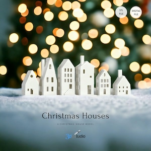 Christmas Houses 3D Stl Files, 3D Christmas Print Files